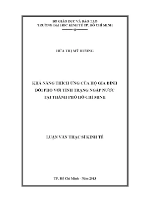 Khả năng thích ứng của hộ gia đình với ngập nước tại TP.HCM