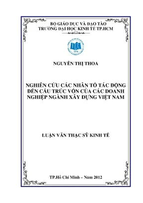 Nhân tố tác động đến cấu trúc vốn doanh nghiệp xây dựng