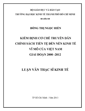 Kiểm định chính sách tiền tệ Việt Nam 2000-2012