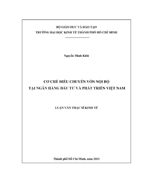 Cơ chế điều chuyển vốn nội bộ tại BIDV