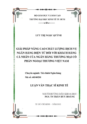 Nâng cao chất lượng dịch vụ ngân hàng điện tử Vietcombank
