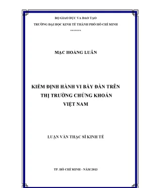 Kiểm định hành vi bầy đàn trên thị trường chứng khoán