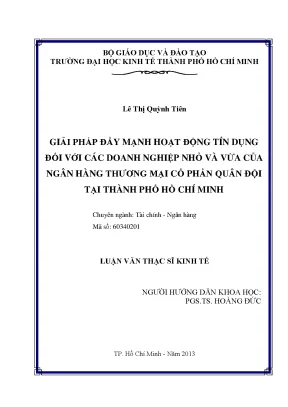 Giải pháp tín dụng cho doanh nghiệp nhỏ tại TP.HCM