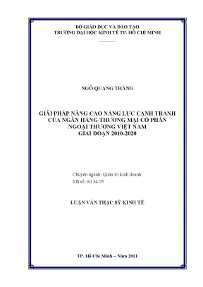 Giải pháp nâng cao năng lực cạnh tranh ngân hàng Vietcombank