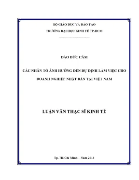 Nhân tố ảnh hưởng đến việc làm tại doanh nghiệp Nhật Bản