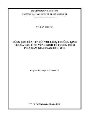 TFP và Tăng Trưởng Kinh Tế Vùng Kinh Tế Trọng Điểm