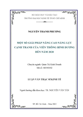 Giải pháp nâng cao năng lực cạnh tranh viễn thông Bình Dương