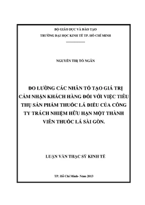 Giá trị cảm nhận khách hàng với thuốc lá Sài Gòn