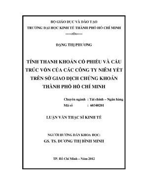 Tính thanh khoản cổ phiếu và cấu trúc vốn tại HOSE