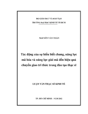 Tác động của năng lực mã hóa đến chuyển giao tri thức