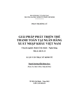 Giải pháp phát triển thẻ thanh toán tại ngân hàng