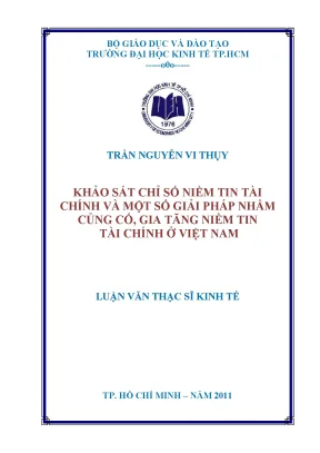 Giải pháp củng cố niềm tin tài chính tại Việt Nam