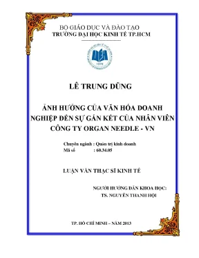 Ảnh hưởng văn hóa doanh nghiệp đến gắn kết nhân viên