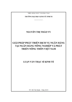 Giải pháp phát triển dịch vụ ngân hàng Agribank