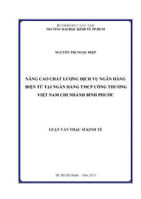 Nâng cao chất lượng dịch vụ ngân hàng điện tử Vietinbank