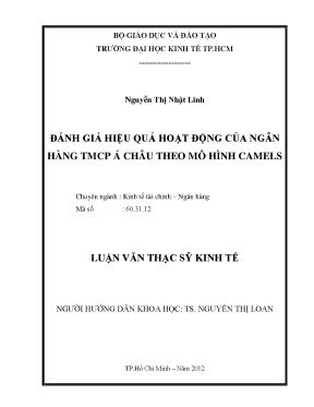 Đánh giá hiệu quả ngân hàng TMCP Á Châu theo CAMELS