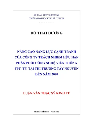 Nâng cao năng lực cạnh tranh FPT F9 tại Tây Nguyên