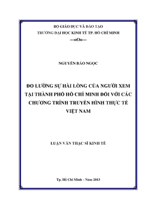 Đo lường sự hài lòng người xem truyền hình thực tế