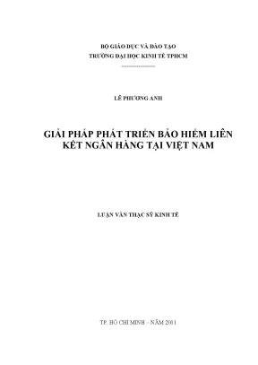 Giải pháp phát triển bảo hiểm liên kết ngân hàng tại VN