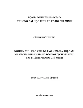 Nghiên cứu giá trị cảm nhận dịch vụ ADSL tại TP.HCM