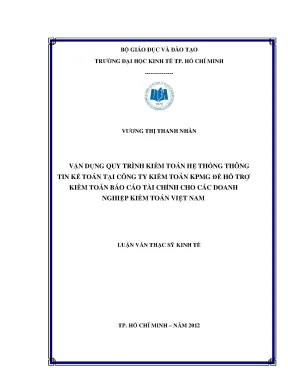 Kiểm toán hệ thống thông tin kế toán tại KPMG