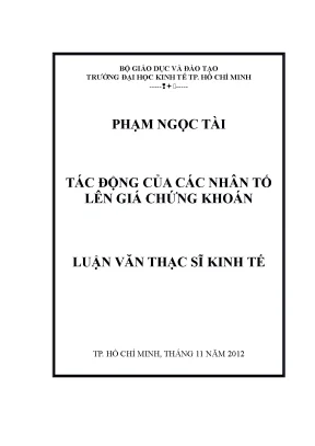 Tác động của nhân tố lên giá chứng khoán