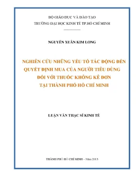 Yếu tố ảnh hưởng đến quyết định mua thuốc không kê đơn