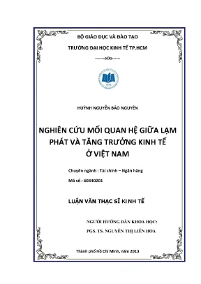 Mối quan hệ lạm phát và tăng trưởng kinh tế Việt Nam