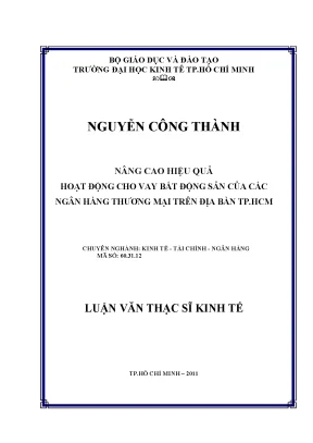 Nâng cao hiệu quả cho vay bất động sản tại TP.HCM