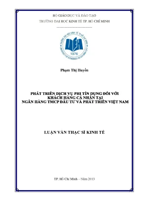 Phát triển dịch vụ phi tín dụng tại BIDV