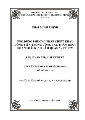 Chiết khấu dòng tiền trong thẩm định dự án Soái Kình Lâm