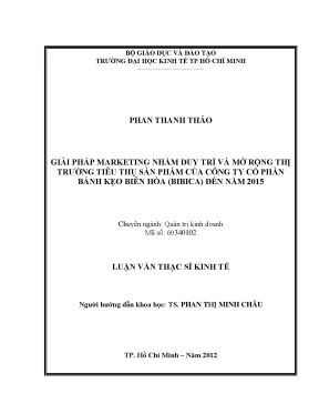 Giải pháp marketing mở rộng thị trường sản phẩm Bibica