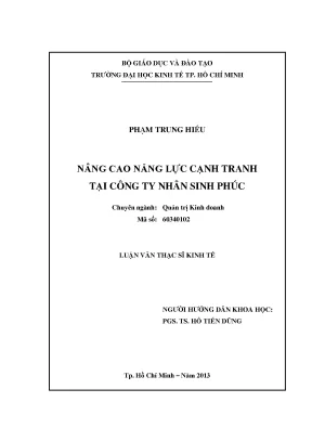 Nâng cao năng lực cạnh tranh tại công ty Nhân Sinh Phúc