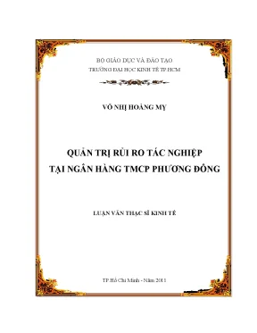 Quản trị rủi ro tác nghiệp tại ngân hàng Phương Đông