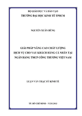 Nâng cao chất lượng dịch vụ cho vay cá nhân tại VietinBank