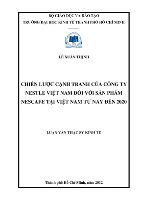 Chiến lược cạnh tranh Nescafe tại Việt Nam đến 2020