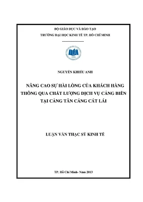 Nâng cao sự hài lòng khách hàng tại cảng Tân Cảng Cát Lái