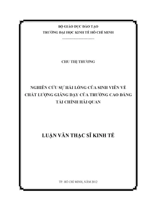 Nghiên cứu sự hài lòng sinh viên về giảng dạy tại CFC