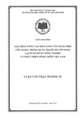 Giải pháp ứng dụng hiệp ước Basel trong quản trị rủi ro