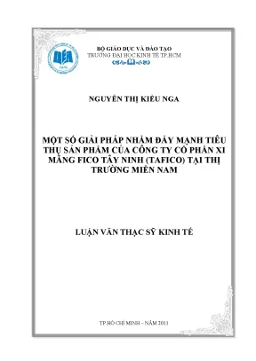 Giải pháp tăng cường tiêu thụ sản phẩm xi măng TAFICO