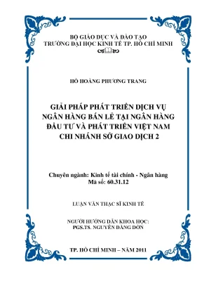 Giải pháp phát triển dịch vụ ngân hàng bán lẻ tại BIDV SGD2