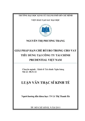 Giải pháp hạn chế rủi ro cho vay tiêu dùng Prudential