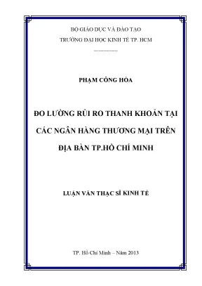 Đo lường rủi ro thanh khoản ngân hàng tại TP.HCM