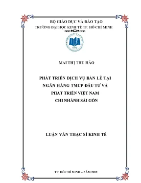 Phát triển dịch vụ bán lẻ tại BIDV Sài Gòn