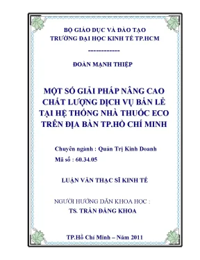 Nâng cao chất lượng dịch vụ nhà thuốc ECO