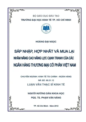 M&A nâng cao năng lực cạnh tranh ngân hàng TMCP Việt Nam
