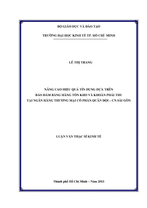 Nâng cao hiệu quả tín dụng tại ngân hàng TMCP Quân đội