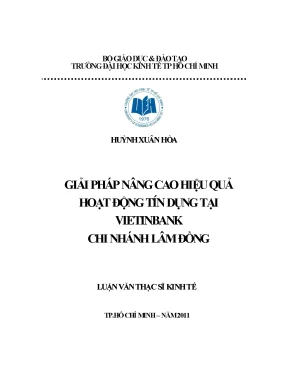Giải pháp nâng cao hiệu quả tín dụng tại VietinBank