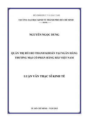 Quản trị rủi ro thanh khoản tại ngân hàng TMCP Hàng Hải