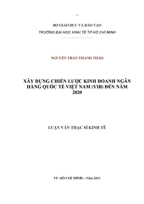 Chiến lược kinh doanh ngân hàng VIB đến 2020